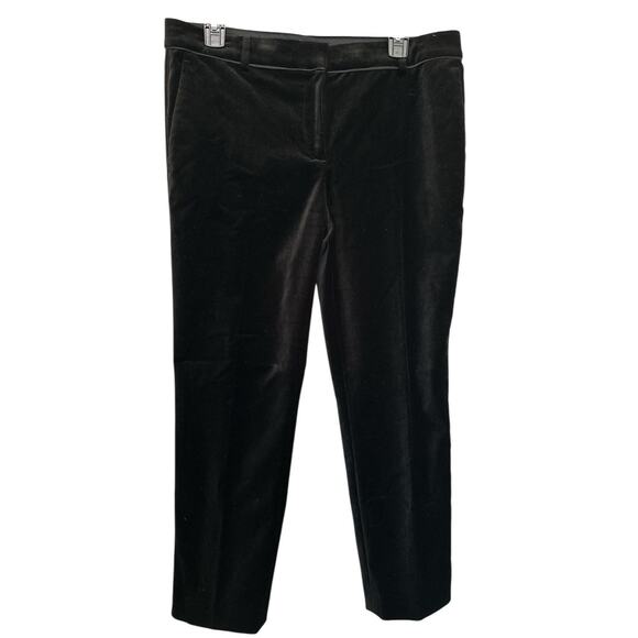 Ann Taylor Women's Devin Fit Velvet Ankle Pant Black Size 8 - Picture 2 of 11